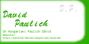 david paulich business card